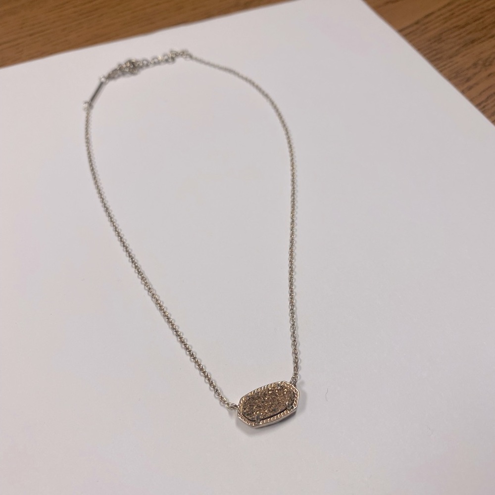 Kendra Scott Elisa Rose Gold Necklace in Drusy